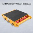 thumbnail image 4 of Fichiouy 15T Machinery Mover Dolly 360° Industrial Transport Machinery Skate Cargo Yellow, 4 of 8