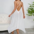 thumbnail image 3 of YUANxueke Lace Mesh See Through Nightgown for Women Sleeveless Deep V Neck Babydoll Chemise Side Slit Nightdress Sleepwear, 3 of 5