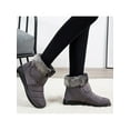 thumbnail image 6 of Gomelly Ladies Warm Booties Slip On Winter Boot Plush Lined Snow Boots Casual Ankle Bootie Walking Outdoor Gray 4, 6 of 8