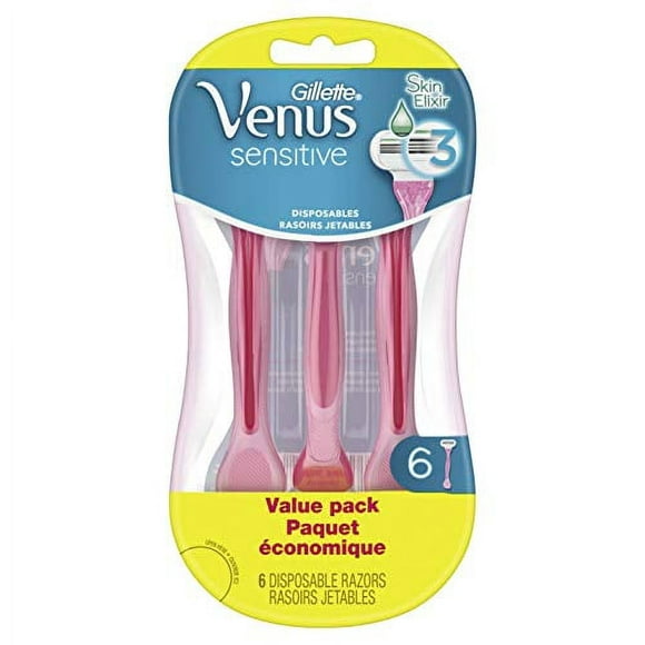 Rasoirs Jetables pour Femmes Sensibles Gillette Venus - Pack de 6
