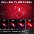 thumbnail image 4 of Luz nocturna USB para auto LYCARESUN táctil regulable roja, 2 piezas, 4 of 7
