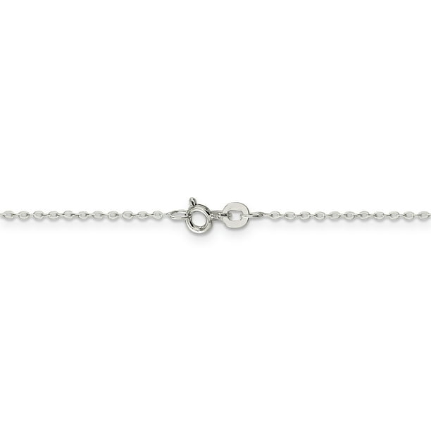 925 Sterling Silver 0.5mm Flat Cable Chain 16 Inch Walmart
