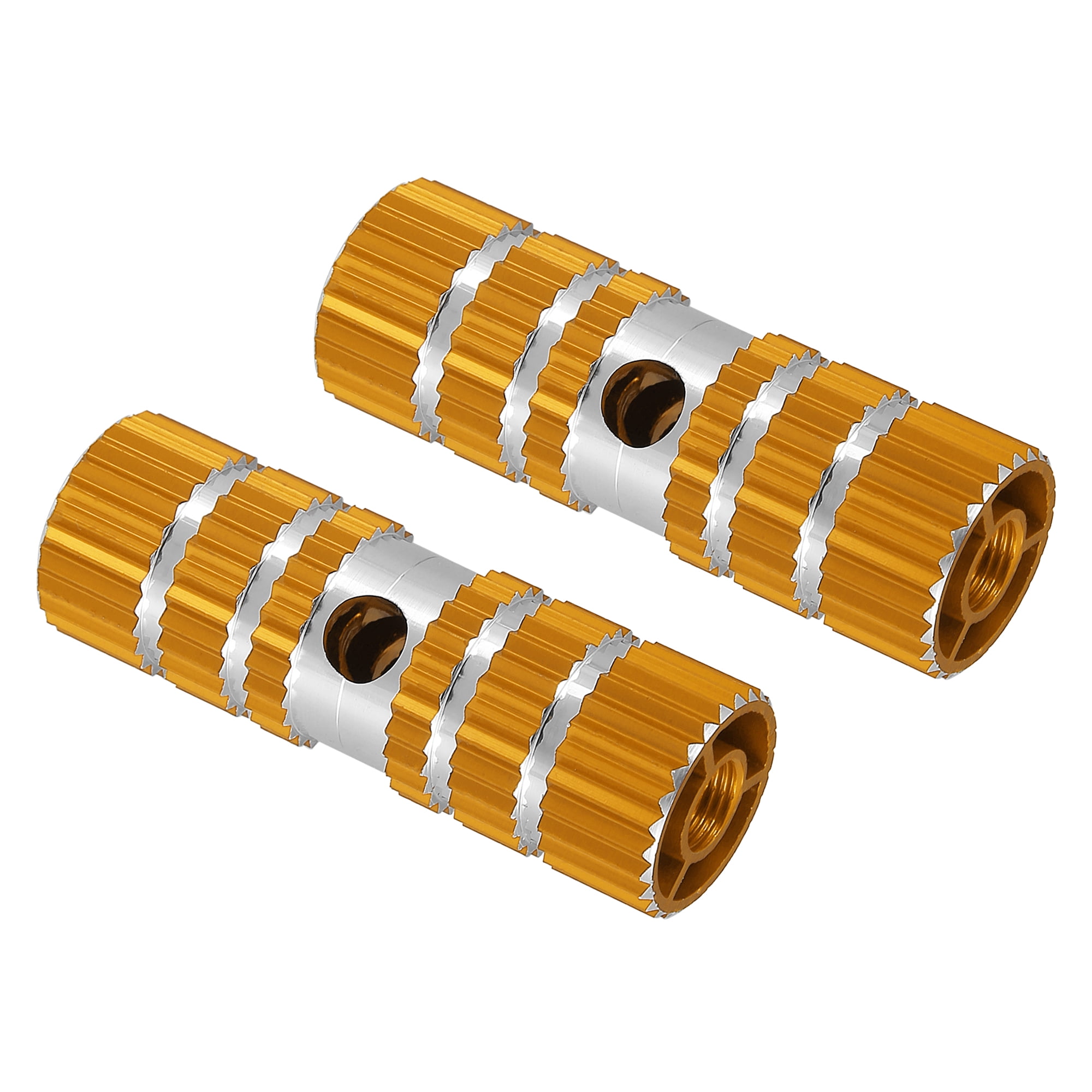 Motoforti 2 Pcs Bike Pegs for MX MTB Hollow Rear Foot Pegs Aluminum Alloy Yellow Walmart