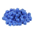 thumbnail image 1 of 300 Paquete de Mini Dados, 5mm/0.2" Acrílico Pequeño de Seis Caras Dados Cuadrados a Granel para Juegos de Mesa y Actividades de Fiesta, Azul/Negro, 1 of 6
