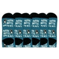 thumbnail image 3 of ThisWear Funny Dog Socks Aussie Butts Make Me Nuts Australian Shepherd Socks 6-Pair Novelty Crew Socks, 3 of 5