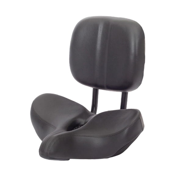 Asiento de bicicleta con respaldo ajustable en altura, repuesto para triciclo cómodo para exteriores Negro