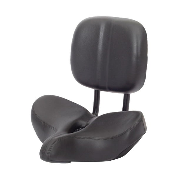Asiento de bicicleta con respaldo ajustable en altura, repuesto para triciclo cómodo para exteriores Negro