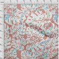 thumbnail image 4 of oneOone Viscose Chiffon Dark Rose Brown Fabric Tropical Monstera Leaves Craft Projects Decor Fabric Printed By The Yard 42 Inch Wide, 4 of 4
