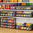 thumbnail image 2 of Organizador de latas apilable JKSmart para despensa, color negro, 2 of 9