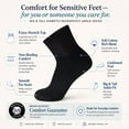 thumbnail image 2 of 6 Pairs of Big and Tall Diabetic Neuropathy Ankle Socks, King Size Mens Athletic Quarter Socks (Black, 13-16), 2 of 6