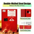 thumbnail image 5 of Chemical Storage Cabinet, Double Cold-Rolled Steel, Fire Safety Cabinet, Flammable Liquid Storage Cabinet, Labs, Industrial Areas, Garages (Red), 5 of 10