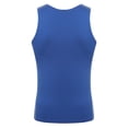 thumbnail image 2 of Ocealan Men's Tank Swimsuit Top Athletic Vest Rash Guard Shirt Solid Color Sleeveless Workout Playwear Blue S, 2 of 7
