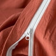 thumbnail image 7 of ZOVAN Duvet Cover Set 100% Washed Cotton Super Soft Breathable Durable (Crimson Red, Twin), 7 of 7