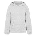 thumbnail image 5 of Tunic Tops for Women Loose Fit Casual Winter Fall Comfy Hooded Long-sleeved Bell One Shoulder with Pocket Graphic Hoodie Cotton Hoodies(White,M), 5 of 6