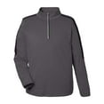 thumbnail image 4 of CORE365 CE404 Men's Market Snag Protect Mesh Colorblock Quarter-Zip Pullover-Carbon/ Black-2XL, 4 of 6
