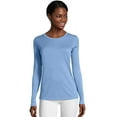thumbnail image 1 of Hanes T-Shirt à Manches Longues Sport Cool DRI Performance pour Femmes, TG, Bleu Clair, 1 of 2