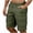 Army Green1, variant on Mens Cotton Cargo Shorts with Pockets Elastic Waist Drawstring Loose 7 Inch Causal Summer Shorts