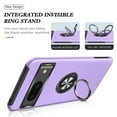 thumbnail image 4 of for Google Pixel 8 Case, 360° Rotatable Ring Holder Kickstand Dual Layer Military-Grade Drop Tested Protection Support Car Holder Mount Magnetic Absorbing Bumper Phone Case, Purple, 4 of 7