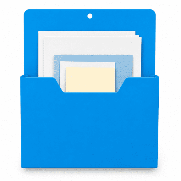 Magnetic File Holder for Whiteboard & Fridge, A4 Paper Organizer with Strong Magnetic Backing, Versatile Storage for Office & Home, Easy to Clean & Install(Blue)