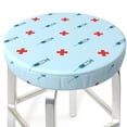thumbnail image 3 of Disketp Syringe And Red Cross Funda Redonda para Taburete, Funda de Cojín para Silla de Bar Suave y Elástica-12 inch, 3 of 7