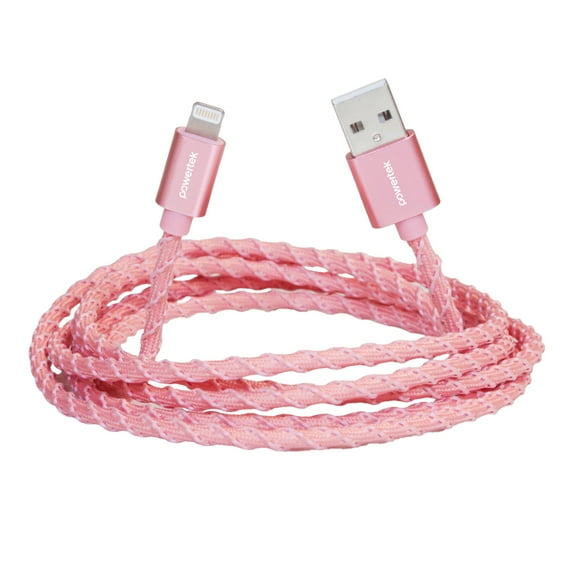 Liquipel Powertek USB-A to Lightning Twizzler Cable - Pink