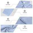 thumbnail image 6 of Ceisia Men Linen Long Sleeve Collar Shirt & Loose Pants Two Piece Breathable Daily Outfit Set Light Blue S Gift, 6 of 7
