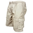 thumbnail image 2 of Cargo Shorts for Men Twill Shorts Hiking Work Short Knee Length Lightweight Casual Summer Pants with Pockets Beige XL, 2 of 4