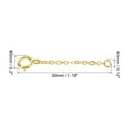 thumbnail image 2 of Unique Bargains 1 Inch S925 Silver Necklace Extender Gold Plated Chain Extenders Extension, Golden 2 Pack, 2 of 6