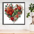 thumbnail image 3 of Diamante pintura 5D DIY taladro redondo completo amor flor Kit decoración del hogar Hugtrwg Para estrenar, 3 of 9