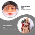 thumbnail image 3 of GOOHOCHY Decoración navideña de 1 pieza, decoración de escritorio de Santa Claus, bonita decoración de escaparate de muñecas, 3 of 8