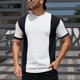 thumbnail image 1 of Ceisia Men's Spring Gift Casual Color Blocked Round/Crew Neck Short Sleeve Shirt - Comfortable Daily Outdoor Wear, 1 of 8