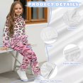 thumbnail image 6 of Uorisanigo Big Kids Tracksuit Boys Girls 2 Piece Sweatsuit Jogging Fall Outfits Long Sleeve Pink Gradient Leopard Print Hoodie Sweatshirt and Cargo Jogger Pants Clothing Sets, 6 of 7