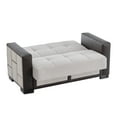 thumbnail image 4 of Ottomanson 63" Convertible Loveseat Sleeper with Storage, Modern Chenille Sofa for Small Spaces, Cream, 4 of 7