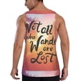 thumbnail image 3 of Xecao Not All Who Wander Are Lost Men's Tank Top Workout Quick Dry Sleeveless Gym Jogging Muscle Shirts Summer Swim Beach Tops, 3 of 9