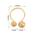 thumbnail image 3 of Efavormart 10 Pack Gold Pearl Metal Napkin Rings Dining Table Decor, Elegant Round Wedding Napkin Holders - 2.5", 3 of 10