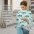 thumbnail image 4 of Haiem Party Shark Cute Baby Nursing Cover & Nursing Poncho - Multi Use Cover for Baby Car Seat Canopy, Stroller Cover, 360°Full Privacy Breastfeeding Coverage, 4 of 9