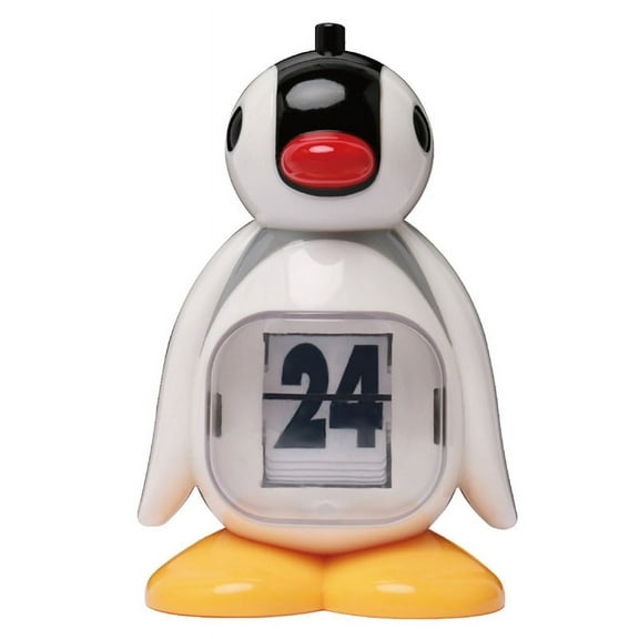 Penguin Calendar Desktop Decoration Pressing Red Mouth Doll Birthday Gift,B