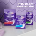 thumbnail image 5 of Always Anti-Bunch Xtra Protection Daily Liners, Long Length, Unscented, 136 Count x 2 (272 Count Total), 5 of 5