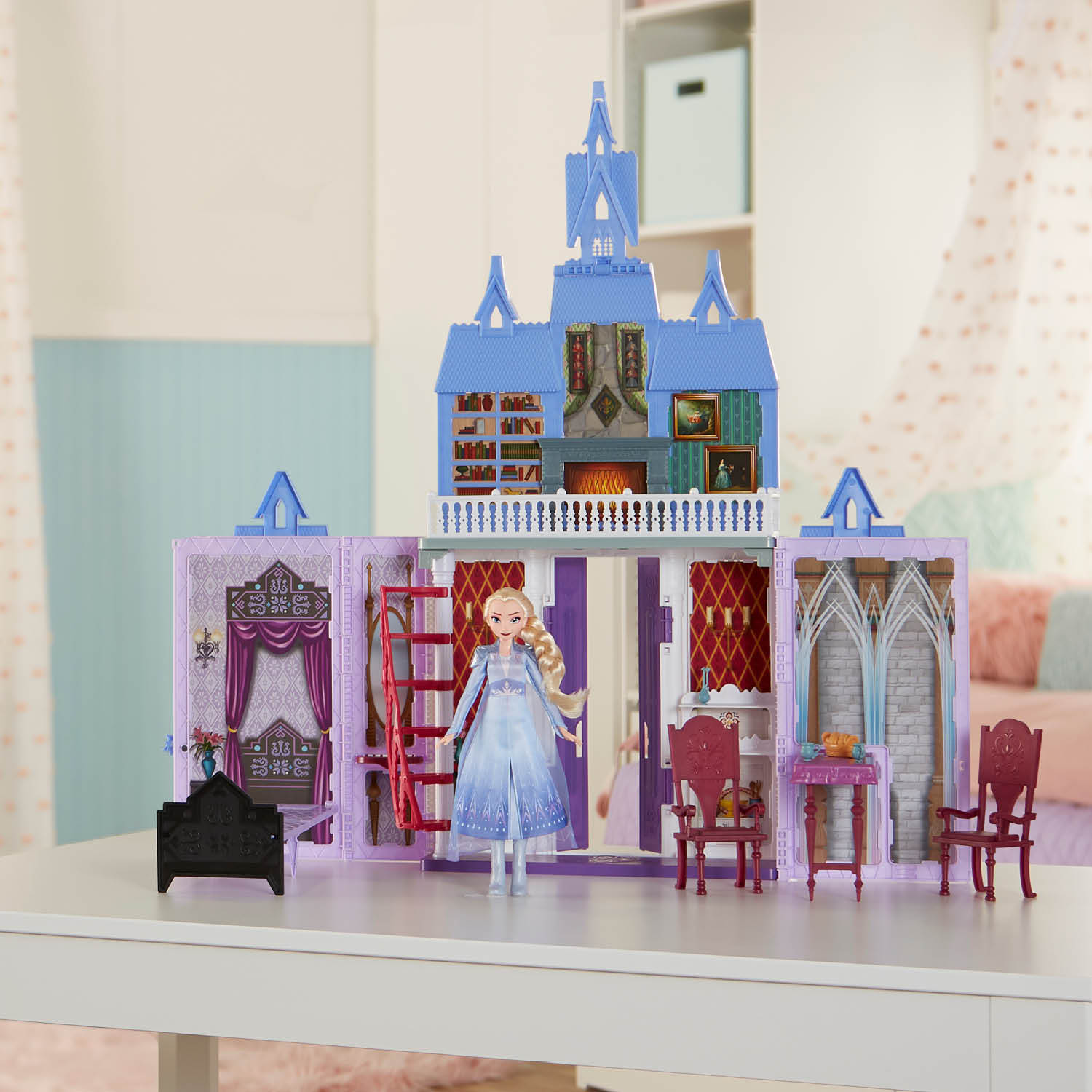 Disney Frozen 2 Portable Arendelle Castle Playset, 6 Accessories and Castle - image 5 of 12