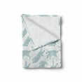 thumbnail image 2 of Bear Soft Flannel Fleece Throw Blanket, Swimming Polar Bears North Pole Arctic Mammals Winter Frozen Sea Hand Drawn, Cozy Plush for Indoor and Outdoor Use, 60" x 80", Almond Green White, by Ambesonne, 2 of 6