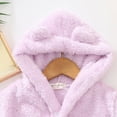 thumbnail image 4 of Gibobby Boys Girls Kids Hooded Bathrobe,Soft Flannel Loungewear Robe with Adjustable Tie,Cartoon Print,for Toddlers to Kids 18 Month 2T 3T 4T 5T 6T Toddler Kids Pajamas,Purple,Size 4-5T, 4 of 6