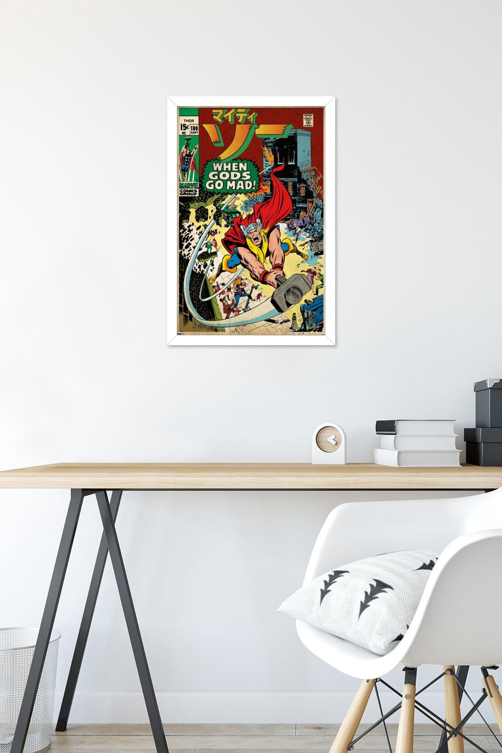 Marvel Katakana - Thor #108 Wall Poster, 14.725" x 22.375" Framed