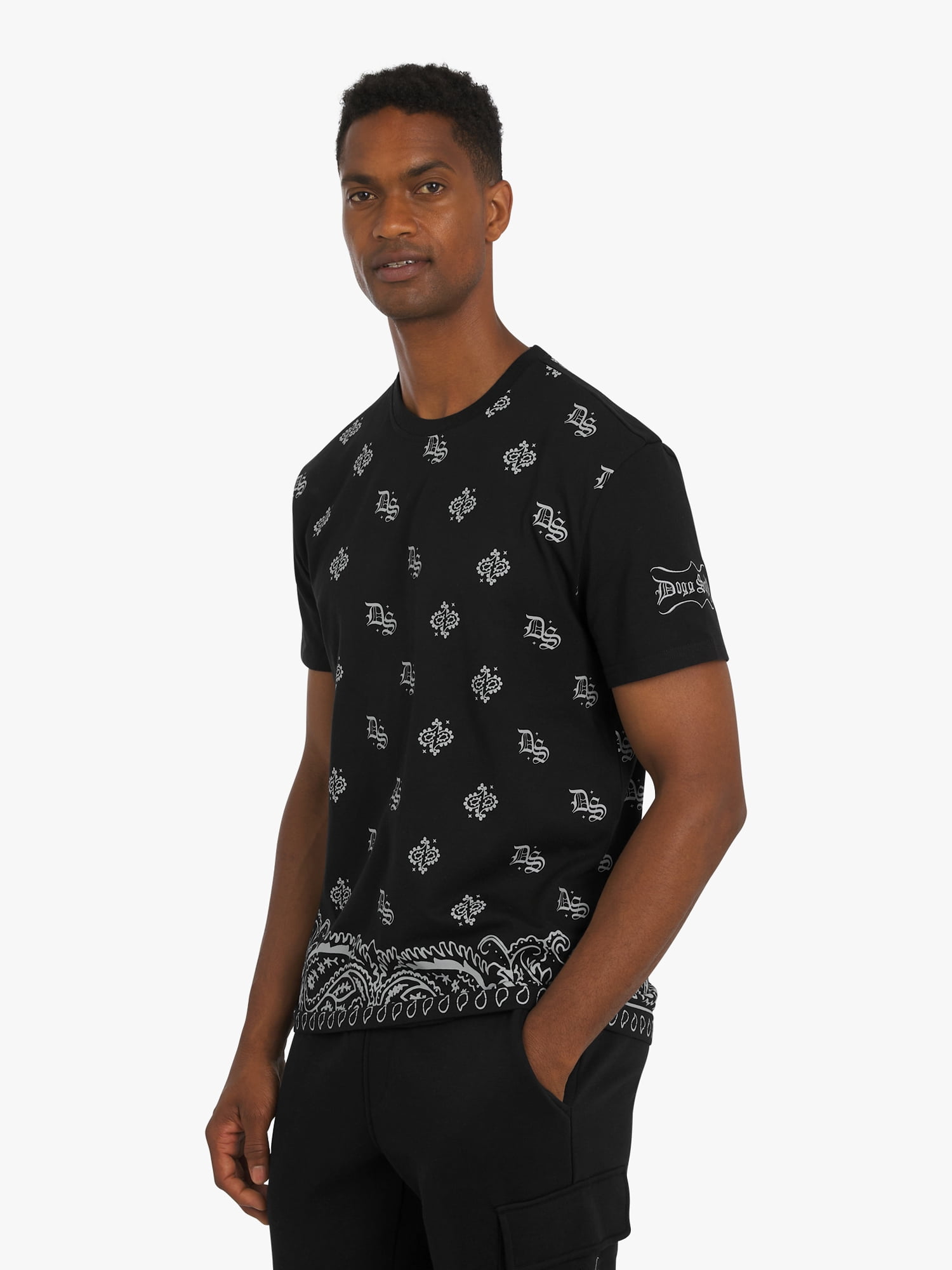 Dogg Supply by Snoop Dogg All-Gender Young Men's and Women's Bandana Crew Top Tee Shirt, Sizes XS - 5XL