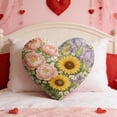 thumbnail image 6 of SLYNSHome Heart Pillow Flower Printed Soft Heart Shaped Pillow Decorative Throw Pillows for Bed Couch Chair Sofa Throw Pillow Cushion, 6 of 9