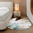 thumbnail image 2 of Small Round Rug 3Ft Washable Non-Slip, Beach Coastal Circle Area Rugs for Living Room Bedroom, Summer Nautical Coral Shell Botanical Vintage Indoor Floor Mats Carpet Runner for Home Decor, 2 of 8