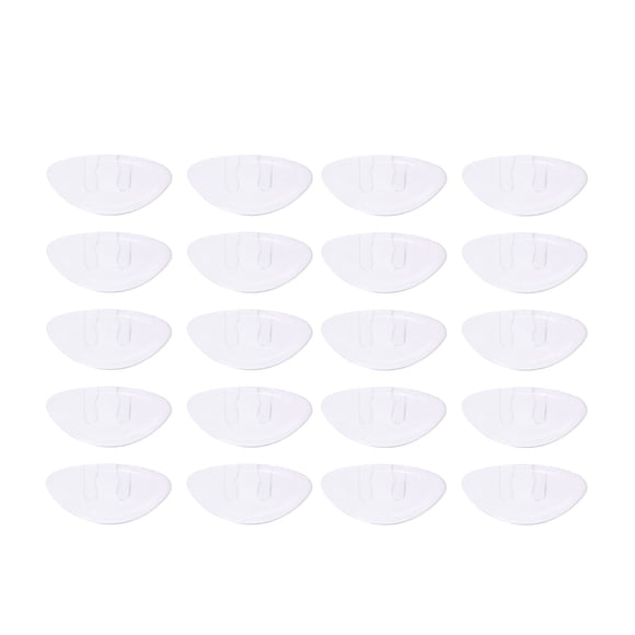 10 Pairs of Silicone Bridge Nose Pad Anti-slip Push-In Silicone Nose Pads for Eyeglasses Glasses (Transparent)