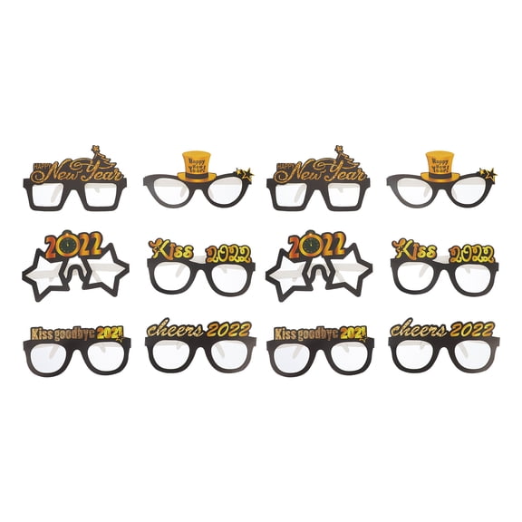 Oraceous 12pcs Delicate New Year Party Glasses New Year Glasses New Year Eyeglasses