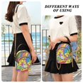 thumbnail image 6 of FORMRS Crossbody Bag for Women Quilted Travel Shoulder Cell Phone Purse with Chain Strap Handbag, Vibrant Dinosaur, 6 of 7