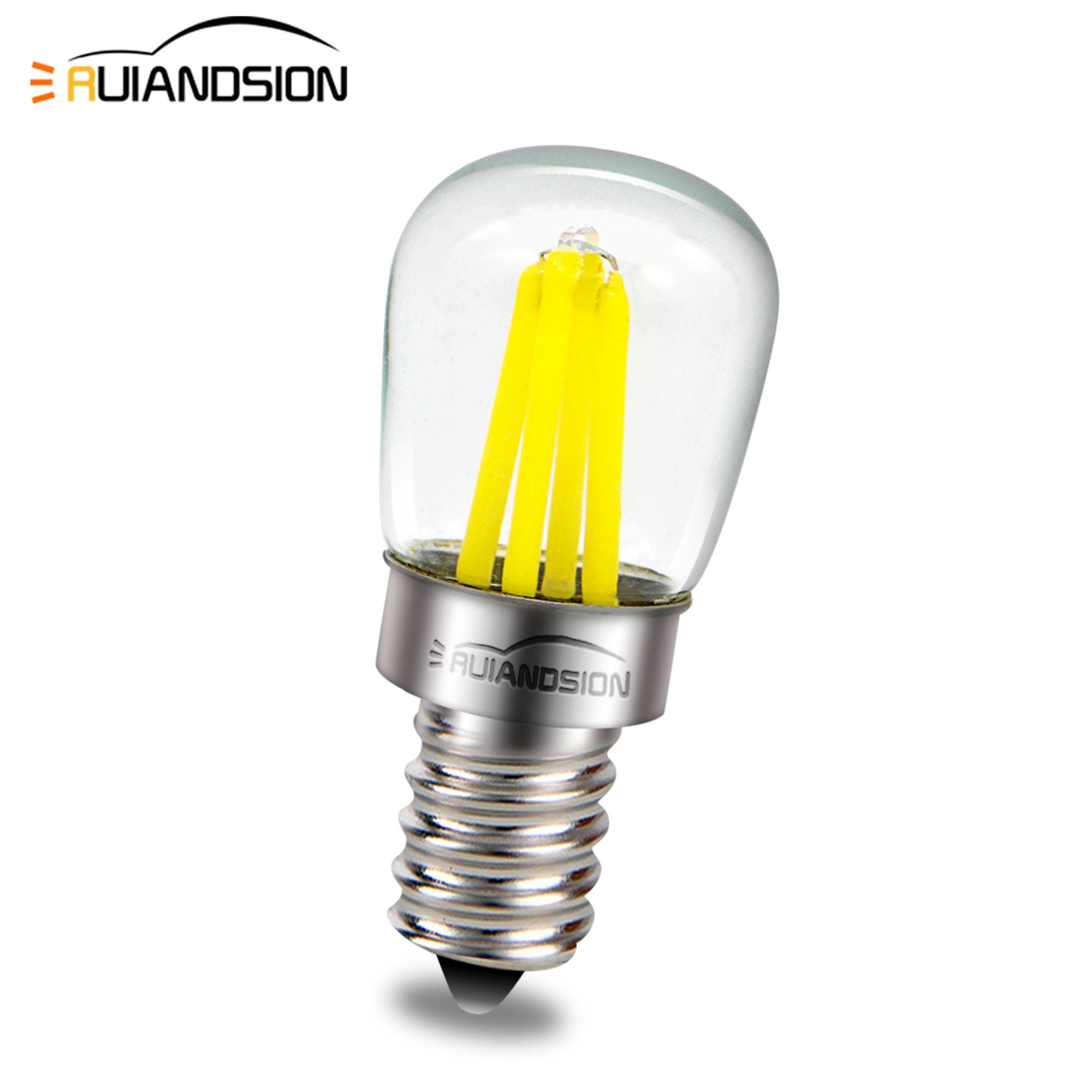Ruiandsion E12 LED Bulb White 4 Filament 400LM 2W AC 110V IP65 Waterproof for Chandelier Marine Garden Light,(pack of 10)