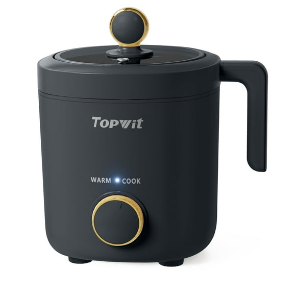Hervidor de arroz TopWit pequeño de 1.2 L, 2 tazas, sin cocinar, con antiadherente